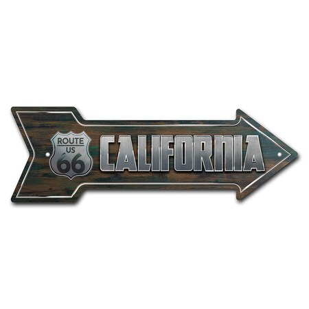 California 66 Arrow Sign Funny Home Decor 24in Wide